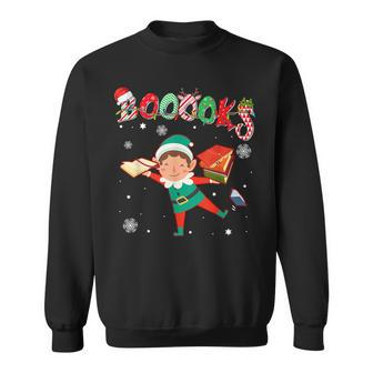 Christmas Elf Books Librarian Reader Reading Cute Teacher Men Women Sweatshirt Graphic Print Unisex - Thegiftio UK