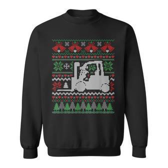 Christmas Forklift Men Women Sweatshirt Graphic Print Unisex - Seseable