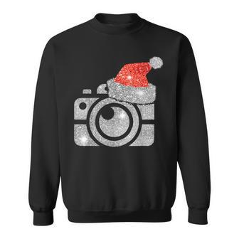 Christmas Funny Camera Diamond Santa Hat Pajama Xmas Gifts Men Women Sweatshirt Graphic Print Unisex - Seseable