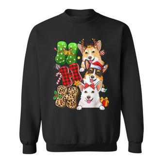 Christmas Ho Ho Ho Corgi Dog For Dog Lover Funny 2022 Xmas Men Women Sweatshirt Graphic Print Unisex - Thegiftio UK