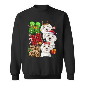 Christmas Ho Ho Ho Maltese Dog For Dog Lover Funny 2022 Xmas Men Women Sweatshirt Graphic Print Unisex - Thegiftio UK