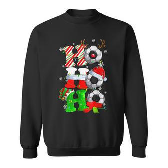 Christmas Ho Ho Ho Santa Reindeer Soccer Pajama Gifts V3 Men Women Sweatshirt Graphic Print Unisex - Seseable