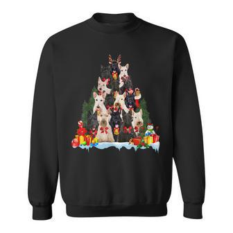 Christmas Pajama Scottish Terrier Xmas Tree Gifts Dog Lovers Men Women Sweatshirt Graphic Print Unisex - Seseable