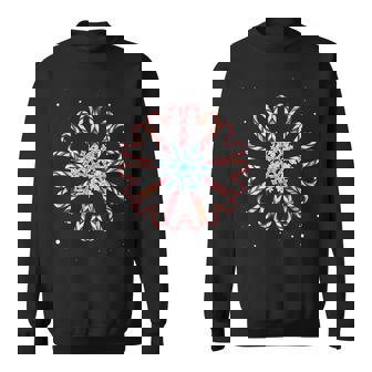 Christmas Pajamas Snow Snowflake Xmas Gift Candy Canes Men Women Sweatshirt Graphic Print Unisex - Thegiftio