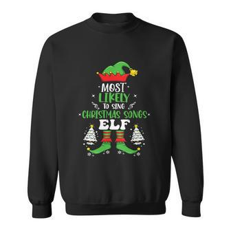 Christmas Songs Elf Family Matching Group Christmas Party Sweatshirt - Monsterry