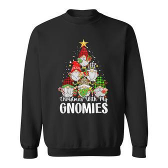 Christmas With My Gnomies Family Pajamas Gnome Tree Xmas Men Women Sweatshirt Graphic Print Unisex - Thegiftio UK