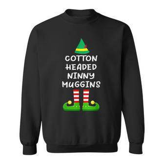 Christmas Womens Cotton Headed Ninny Gins Funny Elf Men Women Sweatshirt Graphic Print Unisex - Seseable