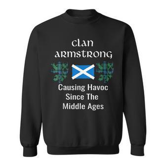 Clan Armstrong Tartan Scottish Family Name Scotland Pride V2 Men Women Sweatshirt Graphic Print Unisex - Seseable