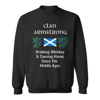 Clan Armstrong Tartan Scottish Family Name Scotland Pride V6 Men Women Sweatshirt Graphic Print Unisex - Seseable