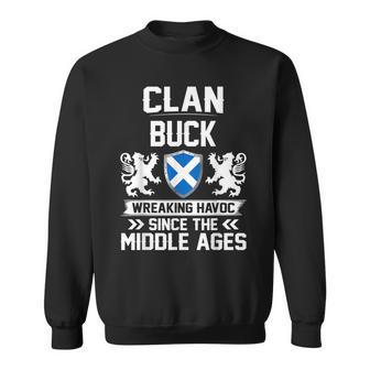 Clan Buck Scottish Family Clan Scotland Wreaking Havoc T18 Men Women Sweatshirt Graphic Print Unisex - Seseable