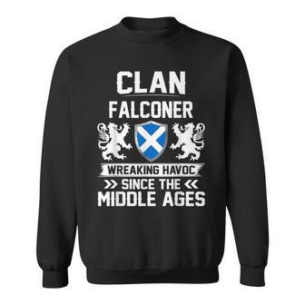 Clan Falconer Scottish Family Clan Scotland Wreaking Havoc W Men Women Sweatshirt Graphic Print Unisex - Seseable