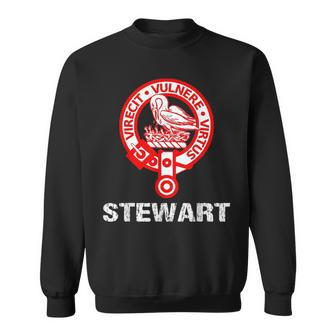 Clan Stewart Family Emblem Crest Symbol Badge Men Women Sweatshirt Graphic Print Unisex - Thegiftio UK