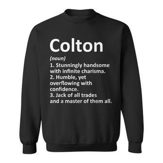 Colton Definition Personalized Name Funny Birthday Gift Idea Men Women Sweatshirt Graphic Print Unisex - Thegiftio UK