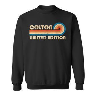 Colton Name Personalized Funny Retro Vintage Birthday Sweatshirt | Mazezy