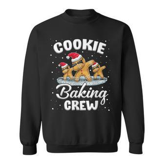 Cookie Baking Crew Family Christmas Gingerbread Santa Hat Men Women Sweatshirt Graphic Print Unisex - Seseable