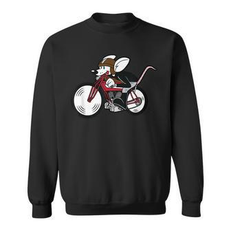 Cool Motorcycle Vintage Cartoon Mouse T Sweatshirt | Mazezy