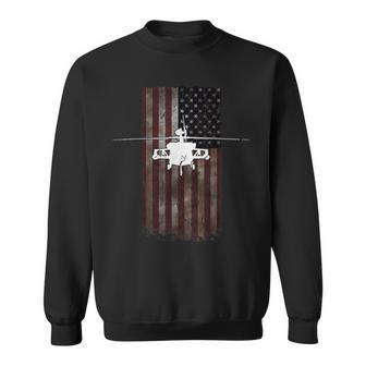 Cool Usa Helicopter Pilot Vintage American Military Chopper Sweatshirt | Mazezy