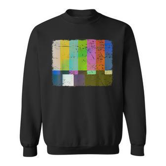 Cool Vintage Tv Test Pattern Color Bars Cool Television Gift Sweatshirt - Seseable