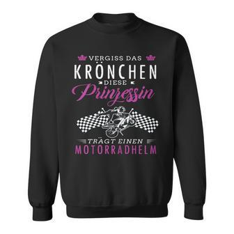 Coole Motorradfahrerin Sweatshirt, Heiße Bikerin Spruch für Damen - Seseable
