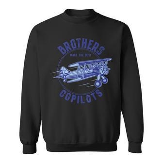 Copilots Brothers Aviation Dad Vintage Plane Sweatshirt - Seseable