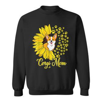 Corgi Mom Cute Corgi Dog Sunflower Happy Mothers Day Sweatshirt | Mazezy