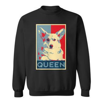 Corgi Queen Funny Corgi Dog Queen Of England Sweatshirt - Seseable