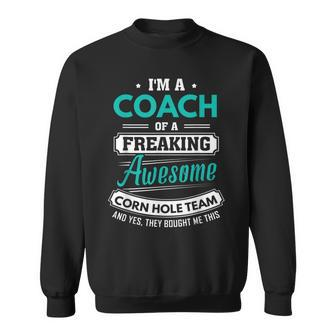 Corn Hole Coach Corn Hole Team Coach Gift Sweatshirt | Mazezy