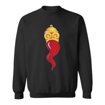 Corno Ionian Horn Red Chilli Neapolitan Good Luck Charm Gift Men Women Sweatshirt Graphic Print Unisex - Thegiftio UK
