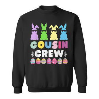Cousin Crew Bunnies Easter Eggs Easter Day Family Matching Sweatshirt | Mazezy