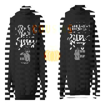 Cousins Giving Cute Pumpkin Cousin Crew Thanksgiving Family V6 Men Women Sweatshirt Graphic Print Unisex - Thegiftio