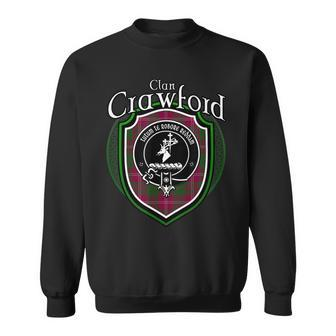 Crawford Clan Crest | Scottish Clan Crawford Family Badge Men Women Sweatshirt Graphic Print Unisex - Seseable