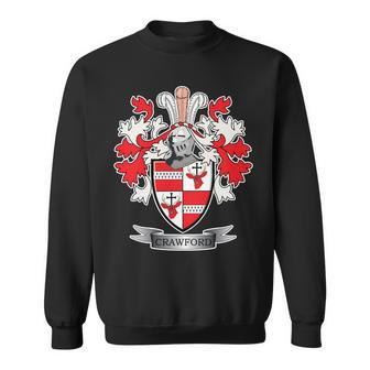 Crawford Family Crest Coat Of Arms Sweatshirt - Seseable