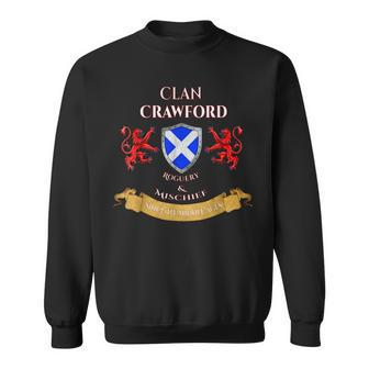 Crawford Scottish Family Clan Middle Ages Mischief Men Women Sweatshirt Graphic Print Unisex - Seseable