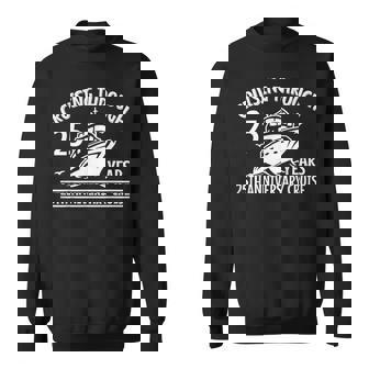 Cruising Through 25 Years 25Th Anniversary Couple Cruise Sweatshirt | Mazezy