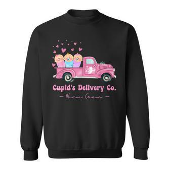 Cupids Delivery Co Funny Nicu Crew Valentines Day Truck Sweatshirt - Seseable