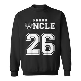 Custom Proud Football Uncle Number 26 Personalized For Men Sweatshirt | Mazezy