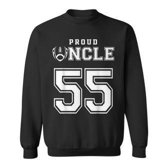 Custom Proud Football Uncle Number 55 Personalized For Men Sweatshirt | Mazezy