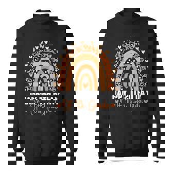 Cute 120Th Day Of 5Th Grade Student Teacher Rainbow Leopard Men Women Sweatshirt Graphic Print Unisex - Thegiftio