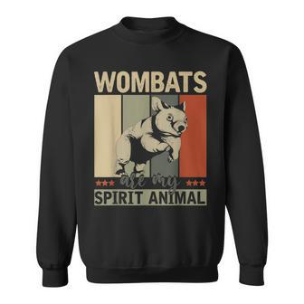 Cute Aussie Outback Wombats Are My Spirit Animal Wombat Men Women Sweatshirt Graphic Print Unisex - Seseable