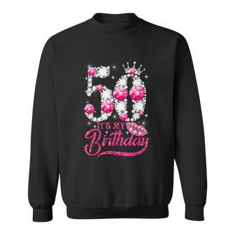 Cute Gift Its My 50Th Birthday Queen 50 Years Old Shoes Crown Diamond Funny Gif Sweatshirt - Monsterry