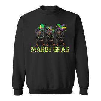 Cute Mardi Gras Dachshund Gift Dog Lover Sweatshirt - Seseable
