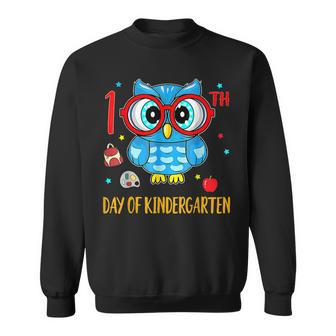 Cute Owl 100Th Day Of Kindergarten Funny 100 Days Smarter V2 Men Women Sweatshirt Graphic Print Unisex - Thegiftio UK