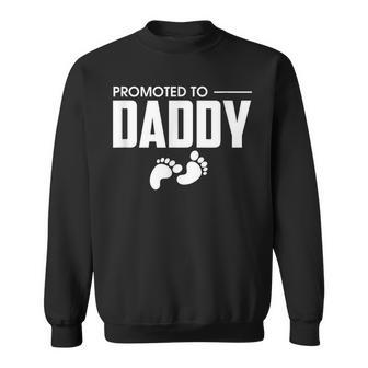 Cute Promoted To Daddy Pregnancy Announcement Fatherhood Men Women Sweatshirt Graphic Print Unisex - Seseable