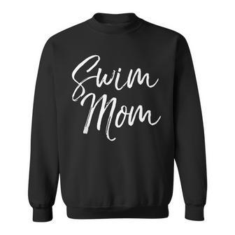 Cute Swimming Mom Mothers Day Gift For Swimmers Swim Mom Men Women Sweatshirt Graphic Print Unisex - Seseable