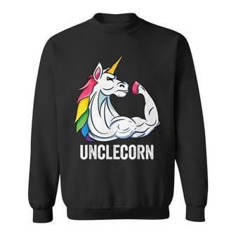 Cute Unicorn Uncle Girl Birthday Party Apparel Unclecorn Gift For Mens Sweatshirt | Mazezy