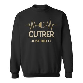 Cutrer Just Did I Personalized Last Name Sweatshirt - Seseable