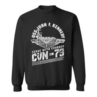 Cvn79 Uss John F Kennedy Aircraft Carrier Navy Cvn-79 Sweatshirt - Seseable