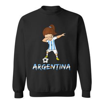 Dabbing Argentina Soccer Girl 2018 Football Jersey Sweatshirt | Mazezy