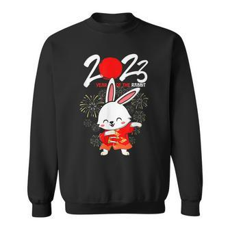 Dabbing Year Of The Rabbit Happy Chinese New Year 2023 V3 Men Women Sweatshirt Graphic Print Unisex - Thegiftio UK