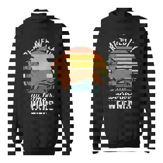 Dachshund Weiner Dog Real Men Play With Their Weiners Men Women Sweatshirt Graphic Print Unisex - Seseable